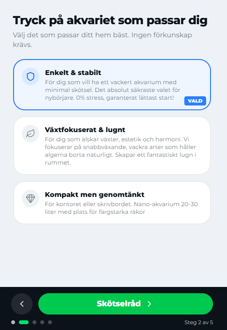 Hela ditt första akvarium – planerat åt dig